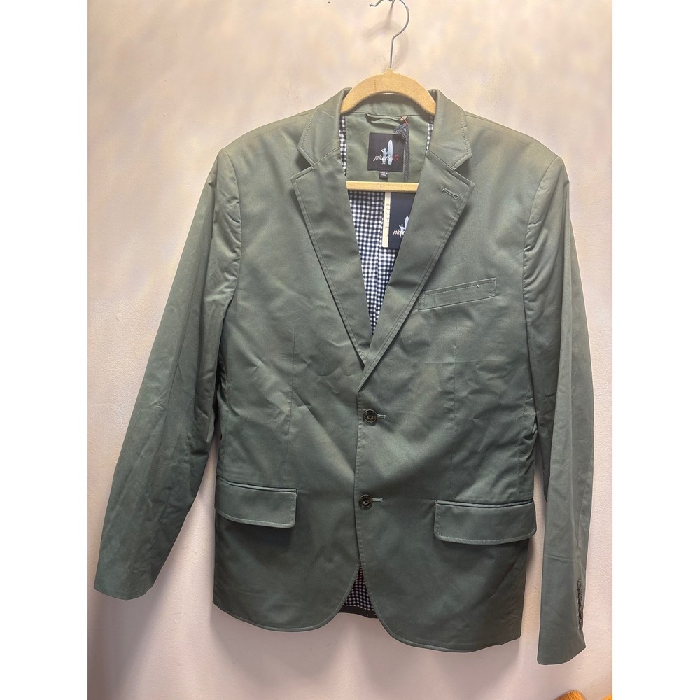 Johnnie-O Blazer Mens 40R Olive Green NEW West Coast Prep Gingham Sport Coat